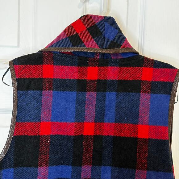 Altered State red and blue cardigan type vest  Size Large - Picture 9 of 10